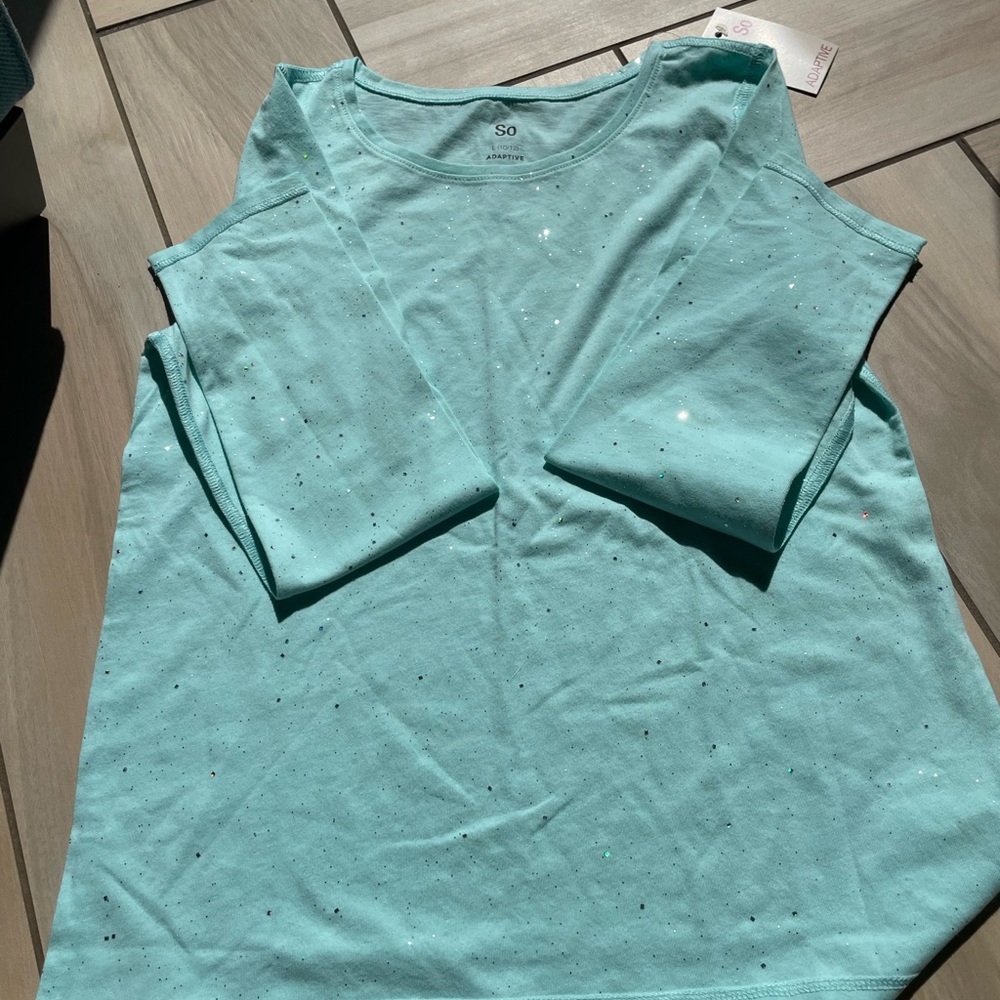 Kohls teal sparkly shirt: